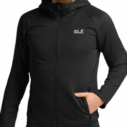 Jack Wolfskin Men's Peak District Hooded Full Zip Black