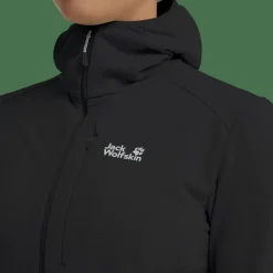 Jack Wolfskin Women's Litestride Hooded Full Zip Black