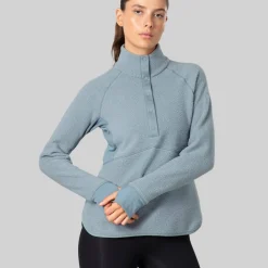 Johaug Women's Fusion Pile Henley Green/blue