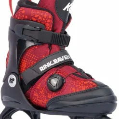 K2 Sports Kids' Rink Raven Ice BOA Black/Red