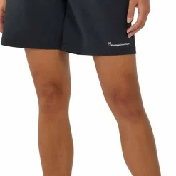 Knowledge Cotton Apparel Women's Stretch Ribstop Elastic Waist Shorts Black Jet