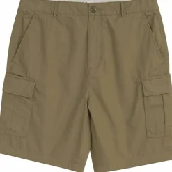 Knowledge Cotton Apparel Men's Fig Loose Cargo Poplin Shorts Burned Olive
