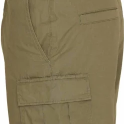 Knowledge Cotton Apparel Men's Fig Loose Cargo Poplin Shorts Burned Olive