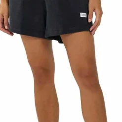 Knowledge Cotton Apparel Women's Terry Elastic Waist Shorts Black Jet