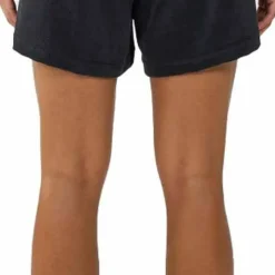 Knowledge Cotton Apparel Women's Terry Elastic Waist Shorts Black Jet
