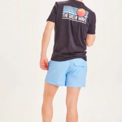 Knowledge Cotton Apparel Men's Bay Stretch Swimshorts Alaskan Blue