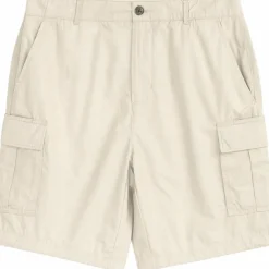 Knowledge Cotton Apparel Men's Fig Loose Cargo Poplin Shorts Light Feather Gray