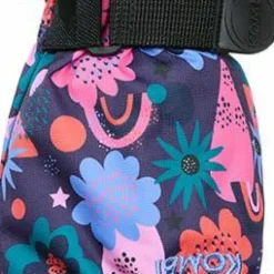 Kombi Kids' Crazy Caribo Mitten Purple Rainbow Flower