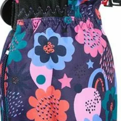 Kombi Kids' Crazy Caribo Mitten Purple Rainbow Flower