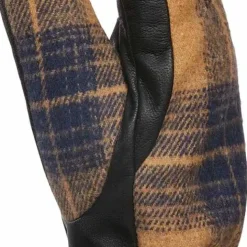 Kombi Men's Lumberjack Wool Blend Gloves Brown Tartan