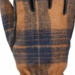 Kombi Men's Lumberjack Wool Blend Gloves Brown Tartan