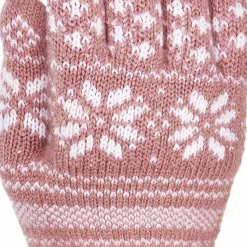 Kombi Unisex Nordic Jacquard Gloves Nostalgia Rose