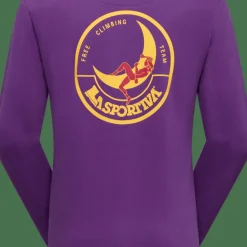 La Sportiva Men's Climbing On The Moon Sweatshirt Viola/Giallo