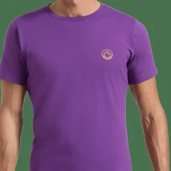 La Sportiva Men's Climbing On The Moon T-Shirt Viola/Giallo