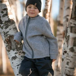 Lindberg Kids' Loe Wool Jacket Grey Melange