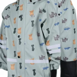 Lindberg Kids' Vattholma Rain Set Green/grey