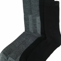 Lundhags Merino Trekking Sock Combo Mid Light Grey Melange/black