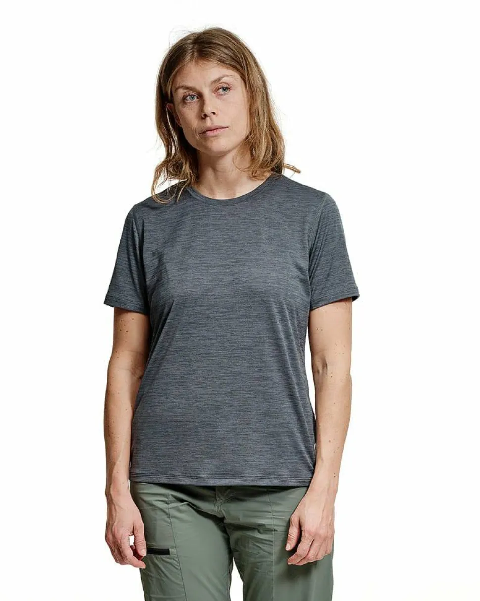 Lundhags Women's Tived T-Shirt Dark Sky Blue