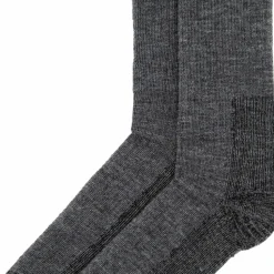 Lundhags Wool Terry Trekking Sock Mid Dark Grey Melange