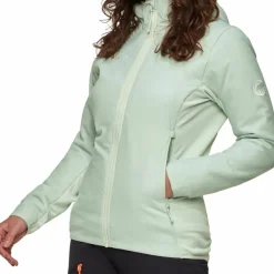 Mammut Women's Rime Air In Hybrid Hooded Jacket Silver Sage