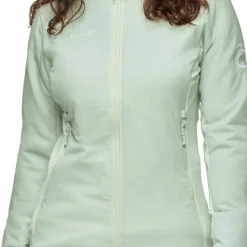 Mammut Women's Rime Air In Hybrid Hooded Jacket Silver Sage