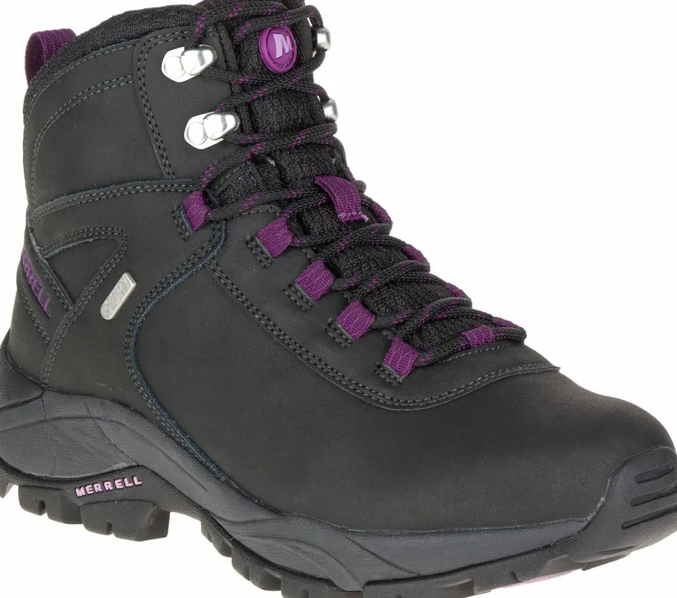 Merrell Women's Vego Mid Leather Waterproof Black/Gloxinia