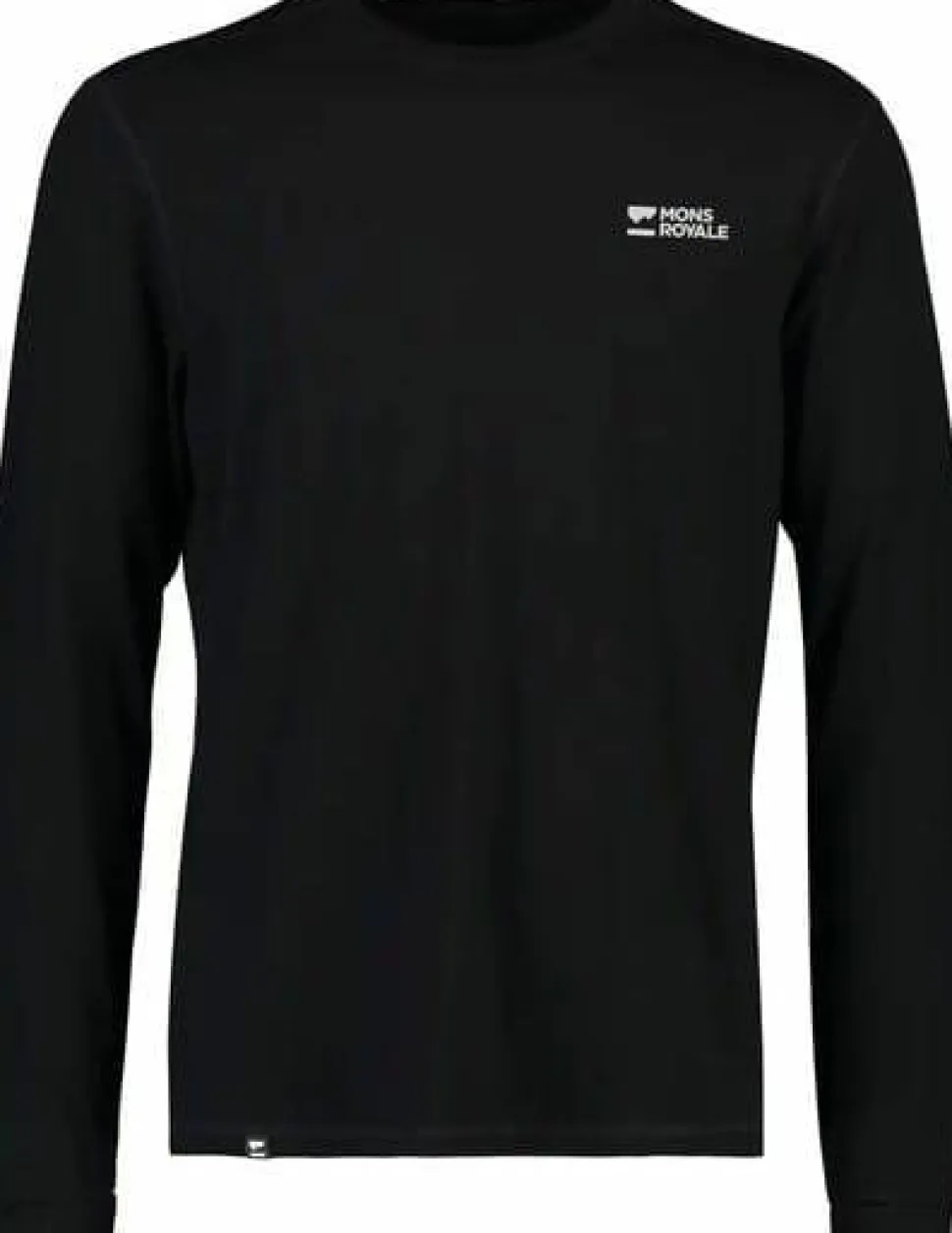 Mons Royale Men's Cascade Merino Base Layer Long Sleeve Black