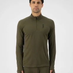 Mons Royale Men's Cascade Merino Flex 200 1/4 Zip Dark Olive