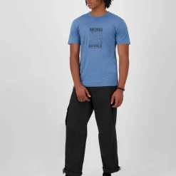 Mons Royale Men's Zephyr Merino Tencel T-Shirt Steel Blue