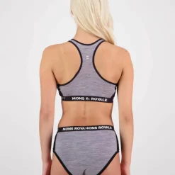 Mons Royale Sierra Sports Bra Grey Heather / Black