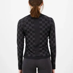 Mons Royale Women's Ascender Merino Seamless Long Sleeve Forged Iron/Black
