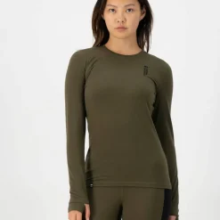 Mons Royale Women's Cascade Merino Flex 200 Long Sleeve Dark Olive