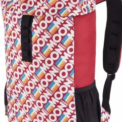 Moon Climbing Roll Top Back Pack Retro Stripe True Red