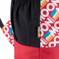 Moon Climbing Roll Top Back Pack Retro Stripe True Red