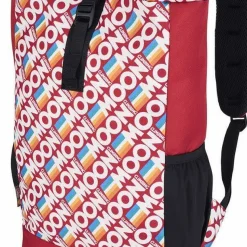 Moon Climbing Roll Top Back Pack Retro Stripe True Red