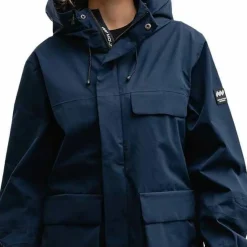 Mountain Works Unisex Utility Hybrid Rain Jacket Dress Blue