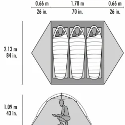 MSR Elixir 3 Tent Footprint Incl Green