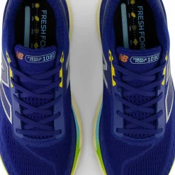 New Balance Men's Freshfoam X 1080v14 Inkwell with Silver Metallic and Ginger Lemon