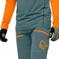 Norrøna Men's Fjørå Flex1 Heavy Duty Shorts North Atlantic/Orange Popsicle