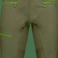 Norrøna Men's Fjørå flex1 Mid Weight Shorts Olive Night/Norrona Green