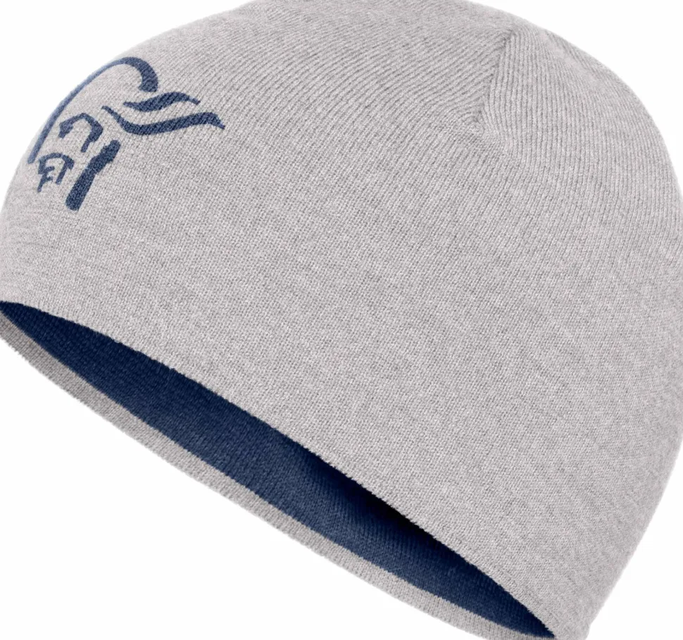 Norrøna Unisex /29 Light Merinoull Logo Beanie Grey Melange