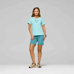 Norrøna Women's /29 Cotton Viking T-shirt Aqua Haze