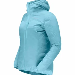 Norrøna Women's Falketind aero60 Hood Aqua Haze