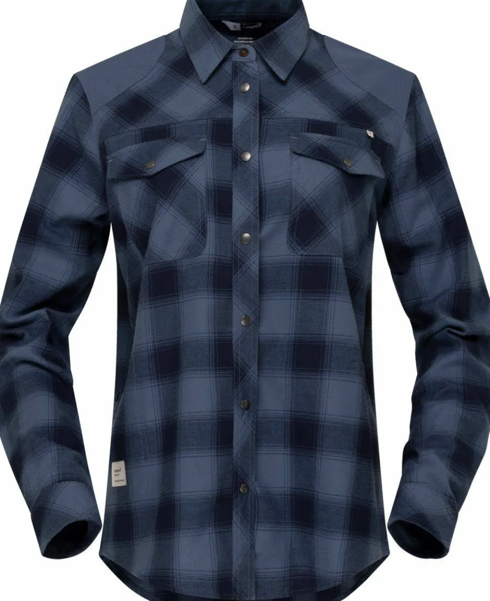 Norrøna Women's Femund Flannel Shirt Navy Blazer