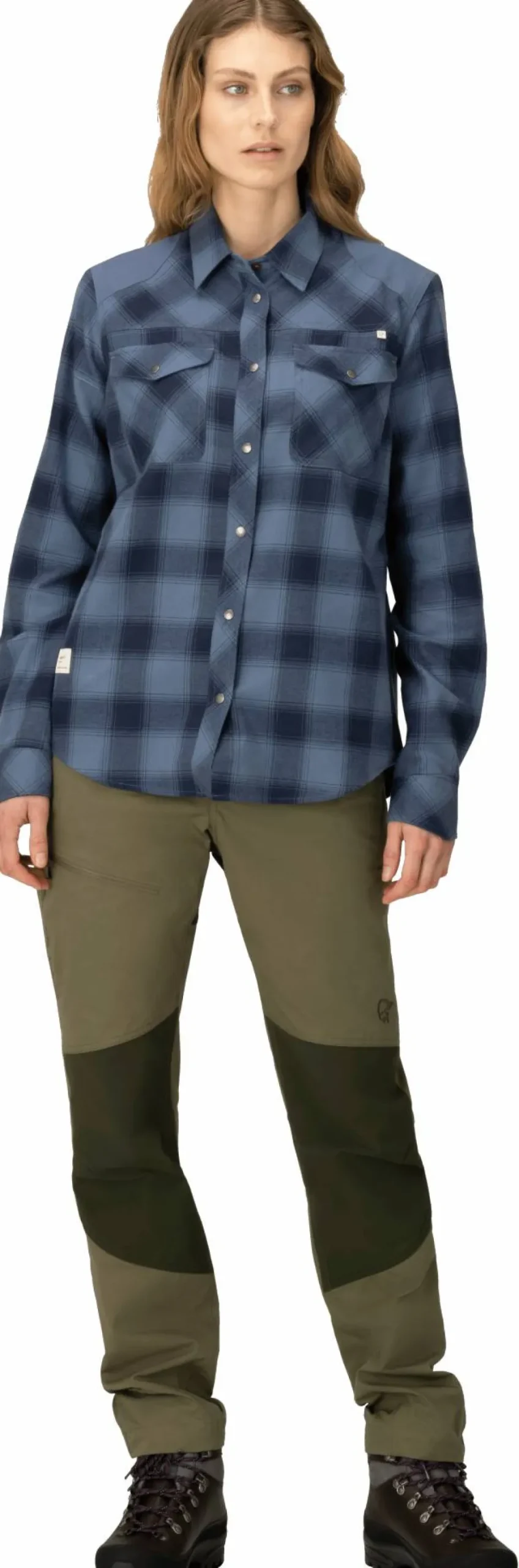 Norrøna Women's Femund Flannel Shirt Navy Blazer