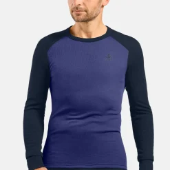 Odlo Men's Odlo Active Warm Base Layer Set Dark Sapphire - Skipper Blue