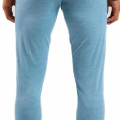 Odlo Men's Performance Wool 150 Base Layer Bottom Provincial Blue Melange - Black