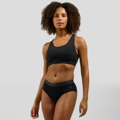 Odlo Women's Ascent Performance Wool Medium Support Sports Bra Black