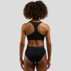 Odlo Women's Ascent Performance Wool Medium Support Sports Bra Black