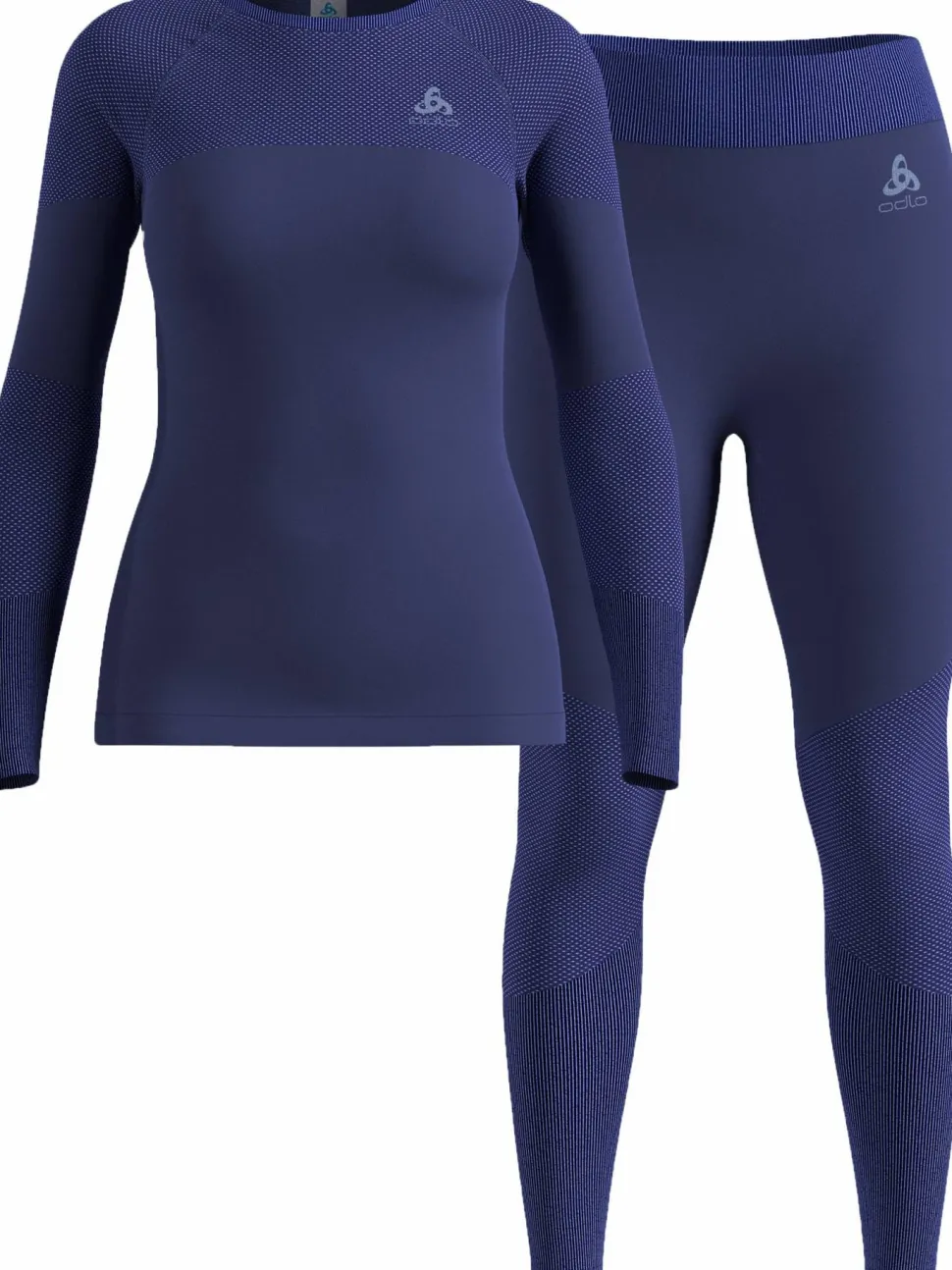 Odlo Women's Odlo Fundamentals Performance Warm Set Long Skipper Blue